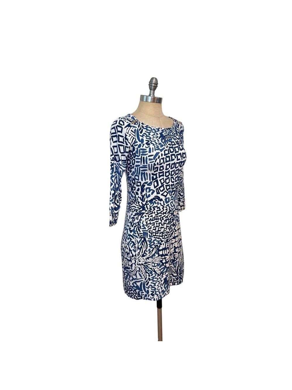 Lilly Pulitzer Sophie Dress Indigo Home Slice UPF 50 XS - Picture 3 of 6